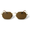 Сонцезахисні окуляри Ray Ban Octagonal 3556 brown gold