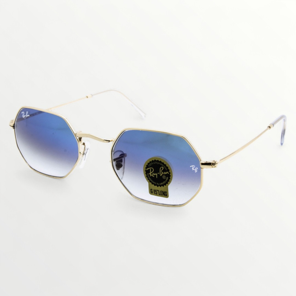 Сонцезахисні окуляри Ray Ban Octagonal 3556 blue gold