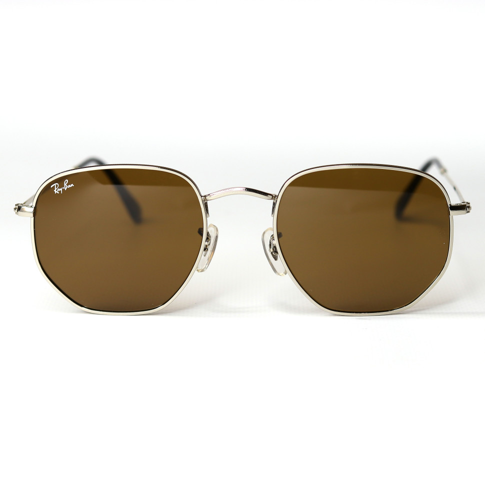 Сонцезахисні окуляри Ray Ban Hexagonal 3548 Brown Gold