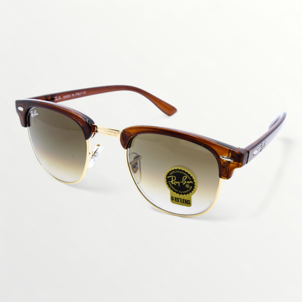 Сонцезахисні окуляри Ray Ban Clubmaster 3016 brown gold