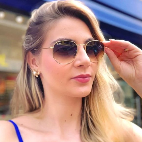 Сонцезахисні окуляри Ray Ban Hexagonal 3548 Brown gold 2